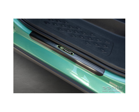 Black stainless steel Door sills suitable for Volkswagen ID.Buzz 2022- 'E-Power' - 2-piece, Image 2