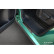 Black stainless steel door sills suitable for Volkswagen ID.Buzz 2022 - - 'Lines' - 2-piece