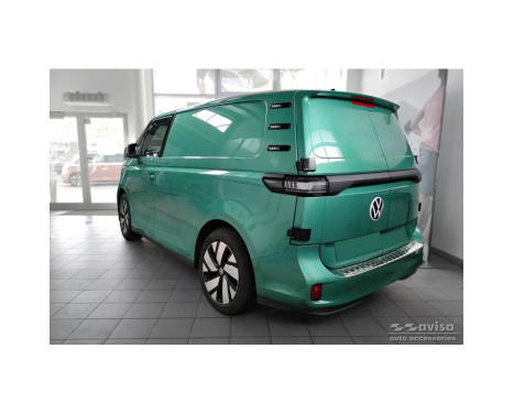 Black stainless steel door sills suitable for Volkswagen ID.Buzz 2022 - - 'Lines' - 2-piece, Image 4