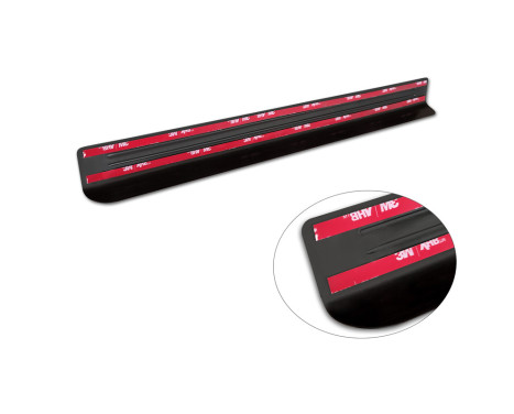 Black stainless steel door sills suitable for Volkswagen ID.Buzz 2022 - - 'Lines' - 2-piece, Image 6