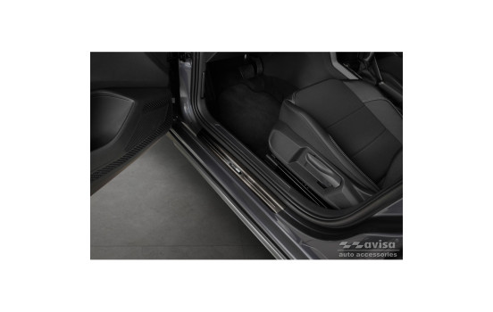 Black stainless steel Door sills suitable for Volkswagen Taigo 2021- 'Exclusive Edition' - 4 pieces, Image 2