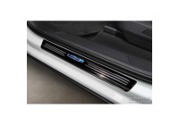 Black stainless steel door sills suitable for Volkswagen Touareg III 2018- 'Hybrid' - 4-piece