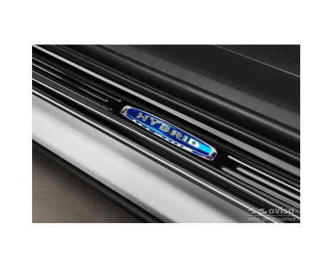 Black stainless steel door sills suitable for Volkswagen Touareg III 2018- 'Hybrid' - 4-piece, Image 3