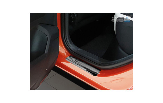 Black stainless steel door sills Volkswagen T-Roc 2017- - 'Sportline' - 4-piece, Image 4