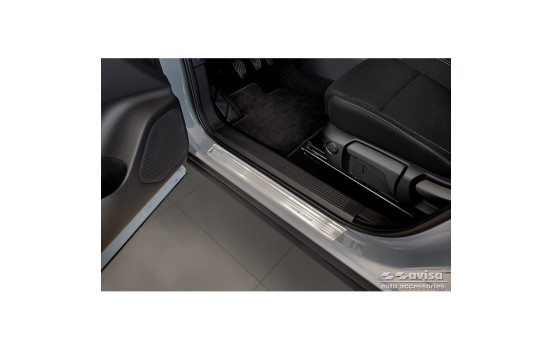 Silver stainless steel door sill suitable for Nissan Qashqai III 2021- - 'Special Edition' - 4-piece