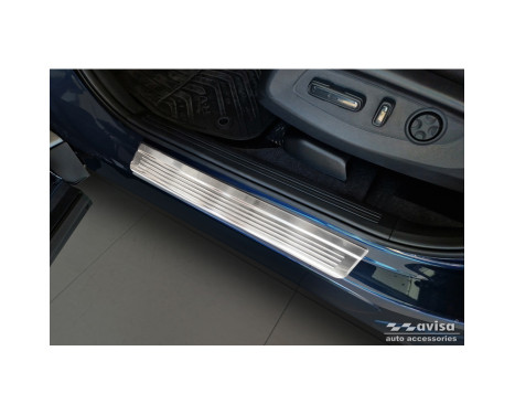 Stainless Steel Door Sill Moldings Fits Honda CR-V VI (RS_) 2023- 'Lines' - 4-Piece, Image 2