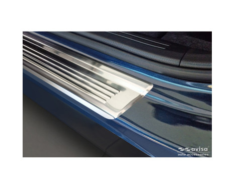 Stainless Steel Door Sill Moldings Fits Honda CR-V VI (RS_) 2023- 'Lines' - 4-Piece, Image 3