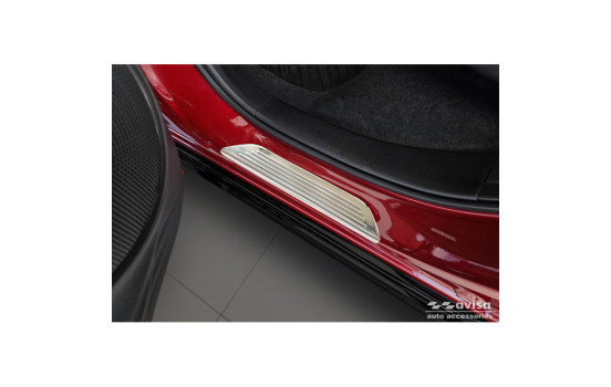 Stainless Steel Door Sill Moldings Fits Honda ZR-V (RZ4) 2023- 'Lines' - 4-Piece, Image 4
