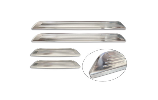 Stainless Steel Door Sill Moldings Fits Honda ZR-V (RZ4) 2023- 'Lines' - 4-Piece, Image 5