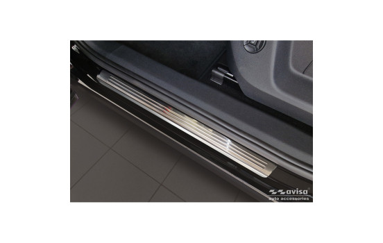 Stainless steel door sill moldings suitable for Volkswagen Tiguan III (CT1) 2024- 'Lines' - 4-piece, Image 2