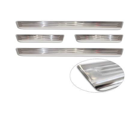 Stainless steel door sill moldings suitable for Volkswagen Tiguan III (CT1) 2024- 'Lines' - 4-piece, Image 5