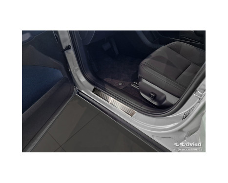 Stainless steel door sill moldings suitable for Volvo EX30 2023- - 'Lines' - 4-piece