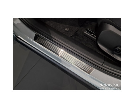 Stainless steel door sill moldings suitable for Volvo EX30 2023- - 'Lines' - 4-piece, Image 2