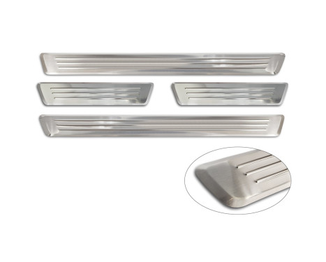 Stainless steel door sill moldings suitable for Volvo V90 & V90 Cross Country 2016- - 'Lines' - 4-piece, Image 5