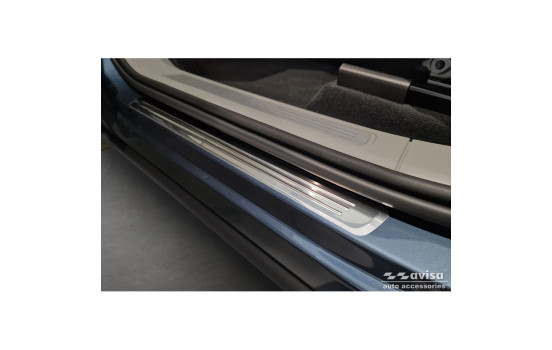 Stainless steel door sill moldings suitable for Volvo XC60 II 2017-2021 & FL 2021- incl. R-Design - 'Lines' , Image 2