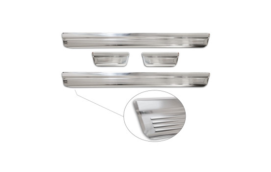 Stainless steel door sill suitable for Honda Civic X HB 5-door 2017- 'Lines' - 4-piece, Image 6
