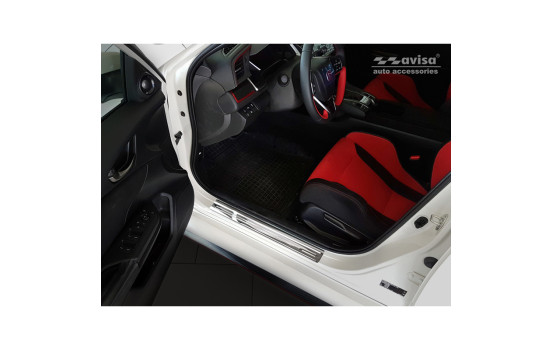 Stainless steel door sill suitable for Honda Civic X HB 5-door 2017- 'Sportline' - 4-piece, Image 2