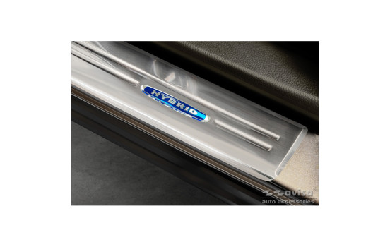 Stainless steel door sill suitable for Mitsubishi Eclipse Cross PHEV 2021- 'Hybrid' - 4-piece, Image 3