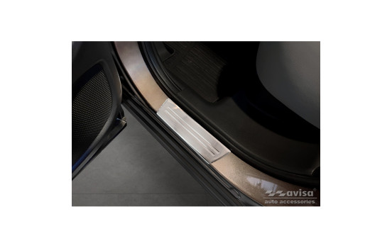 Stainless steel door sill suitable for Mitsubishi Eclipse Cross PHEV 2021- 'Hybrid' - 4-piece, Image 4