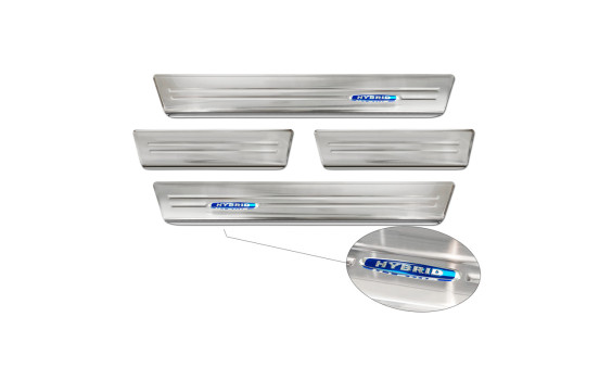 Stainless steel door sill suitable for Mitsubishi Eclipse Cross PHEV 2021- 'Hybrid' - 4-piece, Image 5