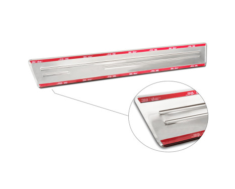 Stainless steel door sill suitable for Mitsubishi Eclipse Cross PHEV 2021- 'Hybrid' - 4-piece, Image 6