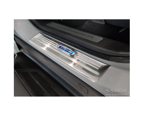 Stainless steel door sill suitable for Toyota Highlander XU70 2020- 'Hybrid' - 4-piece, Image 2