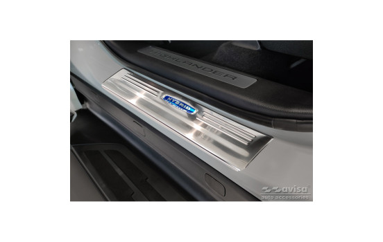 Stainless steel door sill suitable for Toyota Highlander XU70 2020- 'Hybrid' - 4-piece, Image 2