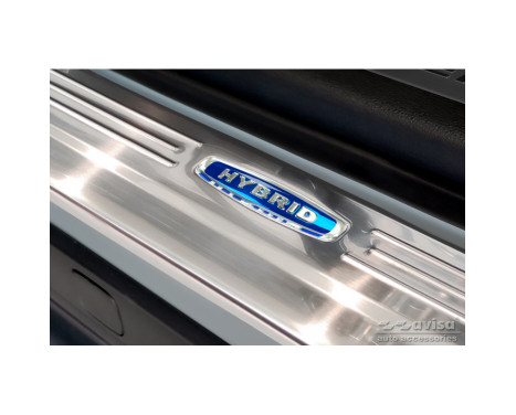Stainless steel door sill suitable for Toyota Highlander XU70 2020- 'Hybrid' - 4-piece, Image 3