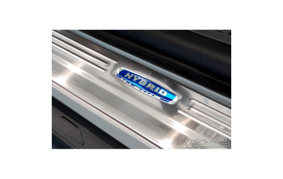 Stainless steel door sill suitable for Toyota Highlander XU70 2020- 'Hybrid' - 4-piece, Image 3