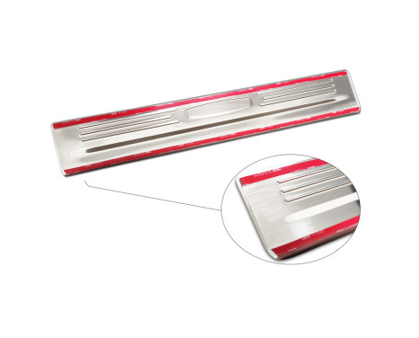 Stainless steel door sill suitable for Toyota Highlander XU70 2020- 'Hybrid' - 4-piece, Image 6