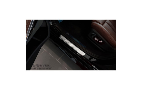 Stainless steel door sills suitable for BMW X6 (G06) 2019- 'Lines' - 4-piece, Image 2