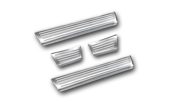 Stainless steel door sills suitable for Citroën C3 Aircross II 2017- 'Lines' - 4-piece, Image 5