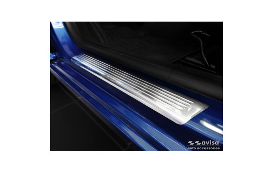 Stainless steel door sills suitable for Dacia Sandero III 2020- incl. Stepway 'Lines' - 4-piece, Image 2