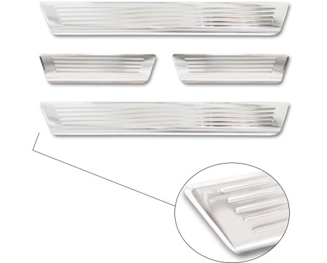Stainless steel door sills suitable for Dacia Sandero III 2020- incl. Stepway 'Lines' - 4-piece, Image 5