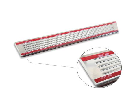 Stainless steel door sills suitable for Dacia Sandero III 2020- incl. Stepway 'Lines' - 4-piece, Image 6
