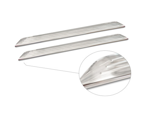 Stainless steel door sills suitable for Fiat 500e Berlina 3-door 2020- 2-piece, Image 4