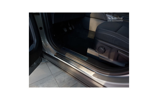 Stainless steel door sills suitable for Ford Kuga III 2019- 'Lines' - 4-piece