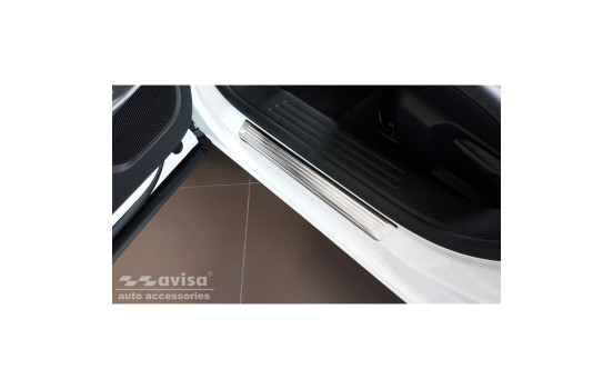 Stainless steel door sills suitable for Peugeot 2008 II 2020- 'Lines' - 4-piece, Image 2