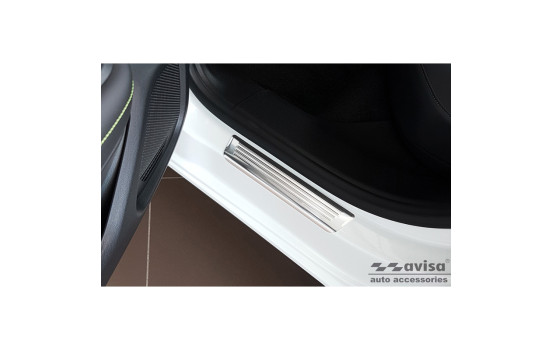 Stainless steel door sills suitable for Peugeot 2008 II 2020- 'Lines' - 4-piece, Image 3