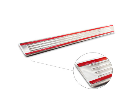 Stainless steel door sills suitable for Volkswagen Caddy V 2020- - 'Lines' - 2-piece, Image 5
