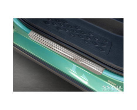 Stainless steel door sills suitable for Volkswagen ID.Buzz 2022 - - 'Lines' - 2-piece, Image 2
