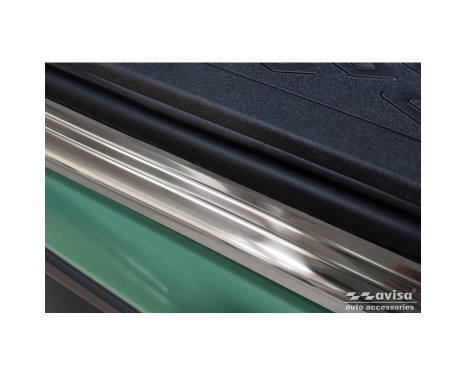 Stainless steel door sills suitable for Volkswagen ID.Buzz 2022 - - 'Lines' - 2-piece, Image 3