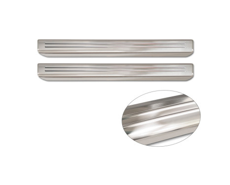 Stainless steel door sills suitable for Volkswagen ID.Buzz 2022 - - 'Lines' - 2-piece, Image 5