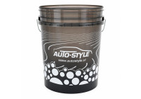 AutoStyle Wash Bucket 20L including Grit guard - Transparent Smoke Grey