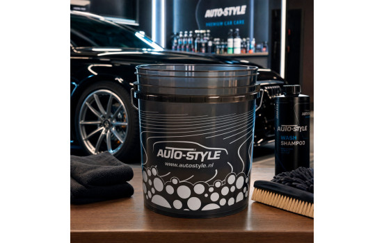 AutoStyle Wash Bucket 20L including Grit guard - Transparent Smoke Grey, Image 4