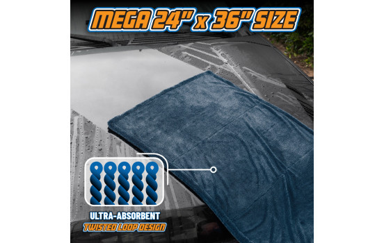 Chemical Guys Megalodon Microfiber Drying Towel 24x36, Image 3