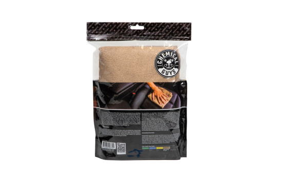 Chemical Guys Workhorse Professional Grade Microfiber Towel - Tan 16x16'' (3 Pack), Image 2