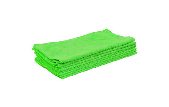 Heavy-Duty Microfiber Cloths 10-Piece Green