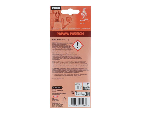 Pingi Air Freshener Air Tattoos Papaya Passion, Image 3