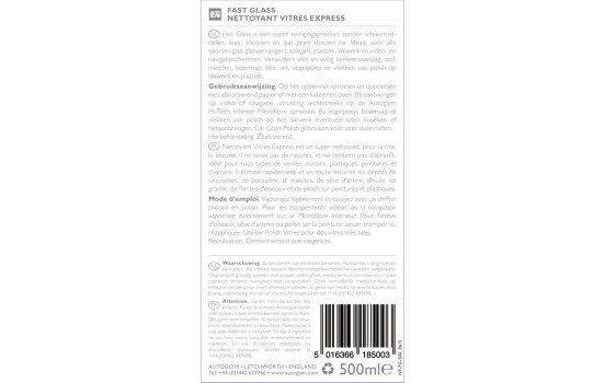 Autoglym Fast Glass 500ML, Image 3